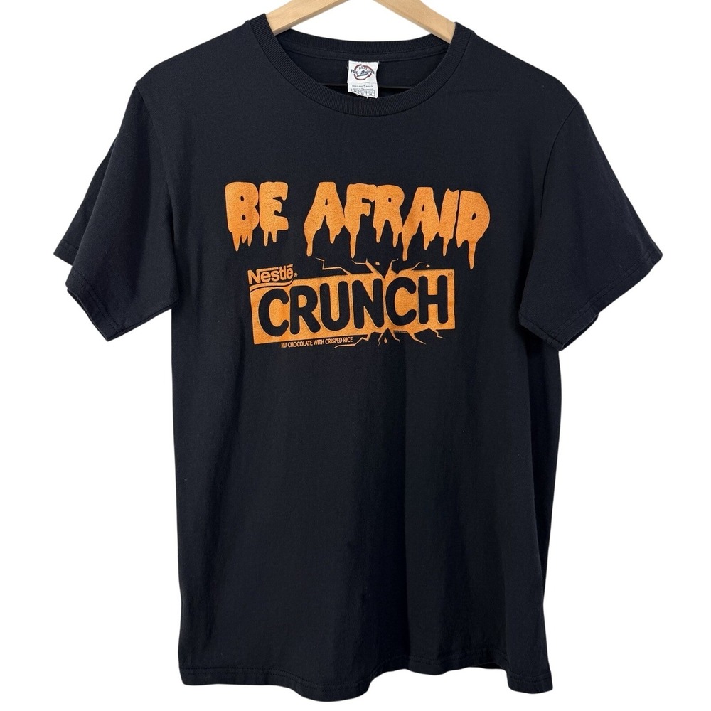 Nestle Crunch Be Afraid Halloween Graphic T Shirt Black Mens Medium 2012